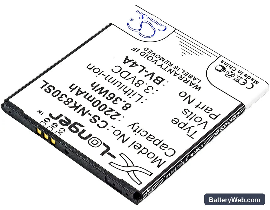 Nokia Tesla Replacement Battery, 3.8V, 2200mAh, Li-ion 2
