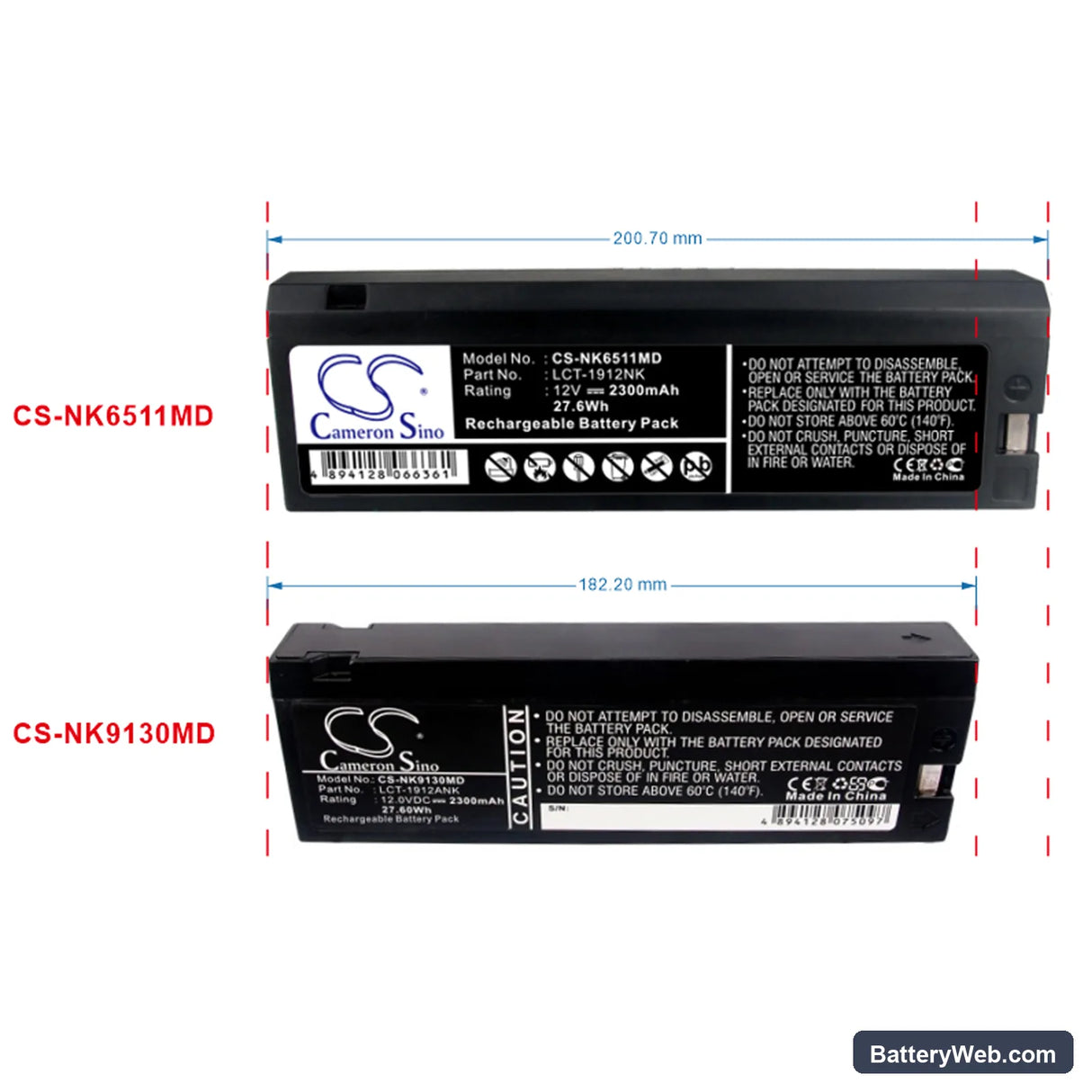 Blaupunkt AX-262 Replacement Battery, 12V, 2300mAh, Sealed Lead Acid 6