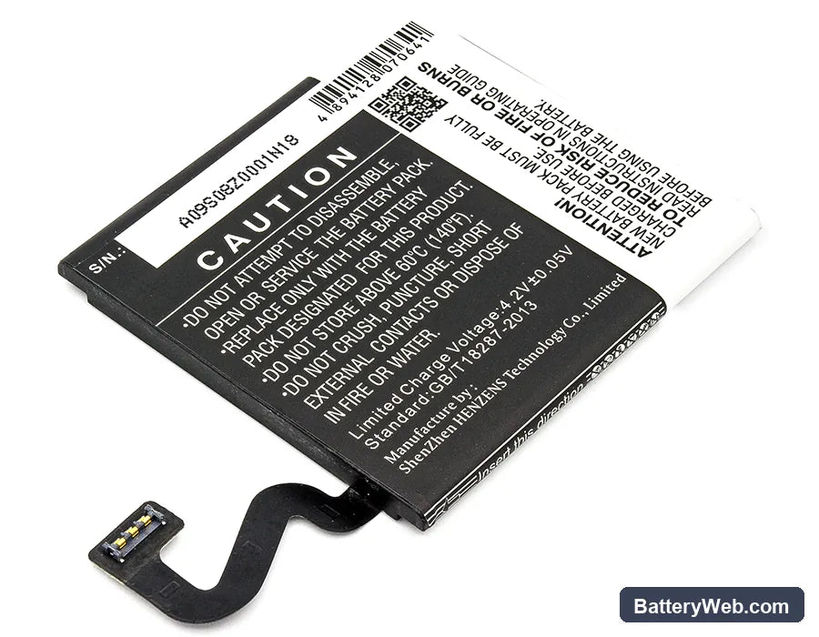 Nokia Lumia 920 Replacement Battery, 3.7V, 2000mAh, Li-Polymer 4