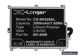 Microsoft Lumia 928 Replacement Battery, 3.8V, 2000mAh, Li-Polymer 1