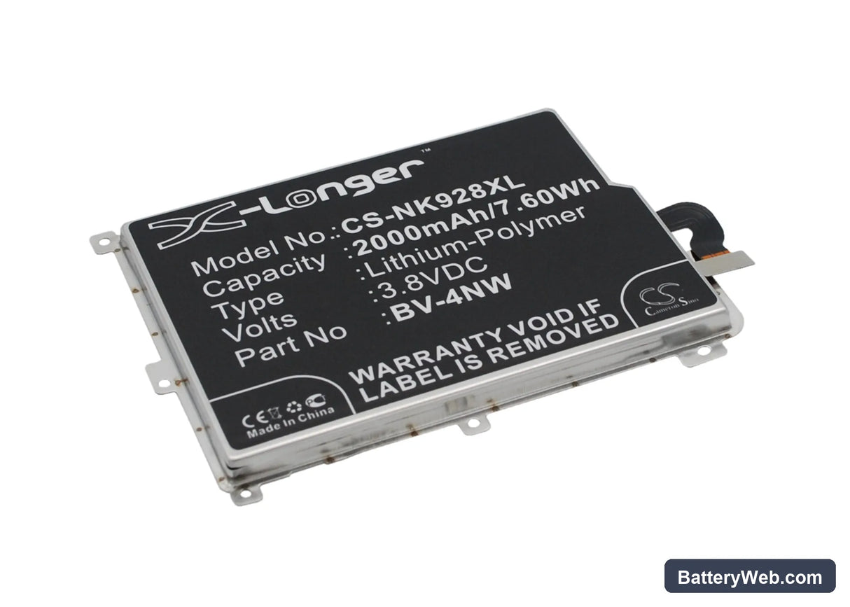Microsoft Lumia 928 Replacement Battery, 3.8V, 2000mAh, Li-Polymer 2