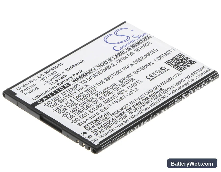Microsoft Lumia 950 XL Replacement Battery, 3.9V, 2950mAh, Li-ion 1