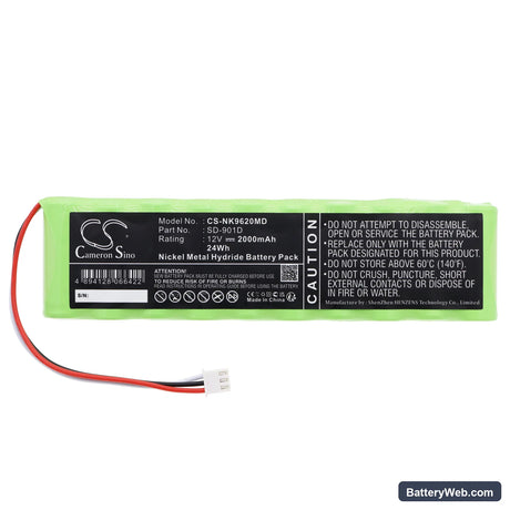 Nihon Kohden ECG-9620 Replacement Battery, 12V, 2000mAh, Ni-MH 3