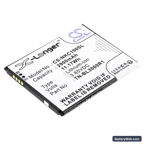 Nokia N152DL Replacement Battery, 3.85V, 2900mAh, Li-ion 1