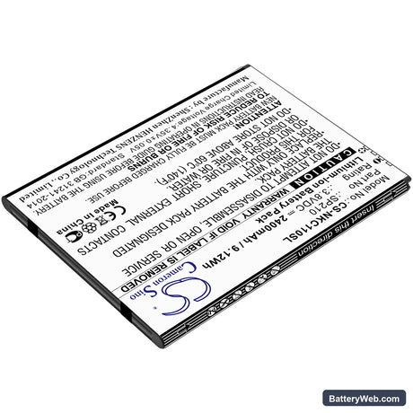 Nokia C1 Plus Replacement Battery, 3.8V, 2400mAh, Li-ion 2