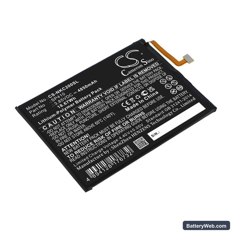 Nokia C20 Plus Replacement Battery, 3.85V, 4850mAh, Li-Polymer 1