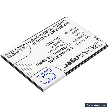 Nokia C21 Replacement Battery, 3.8V, 2700mAh, Li-ion 2