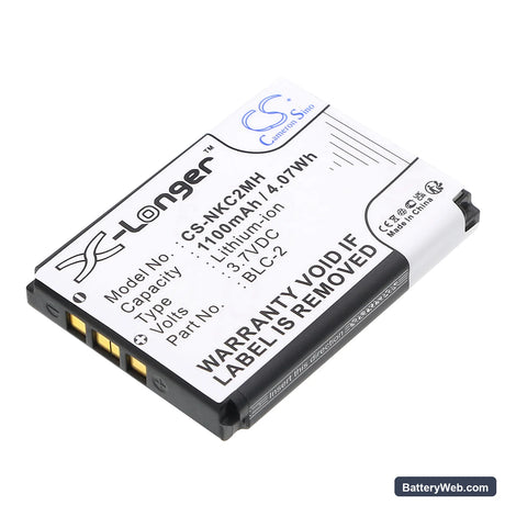 Nokia 1220 Replacement Battery, 3.7V, 1100mAh, Li-ion 1