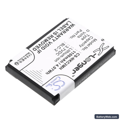 Nokia 1220 Replacement Battery, 3.7V, 1100mAh, Li-ion 2