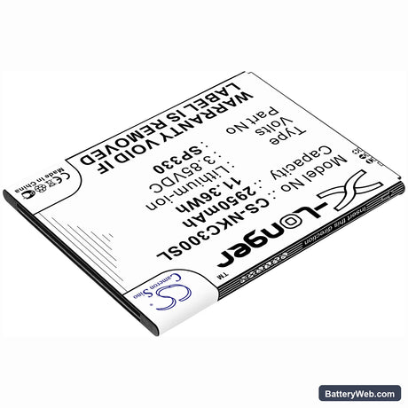 Nokia C3 2020 Replacement Battery, 3.85V, 2950mAh, Li-ion 2