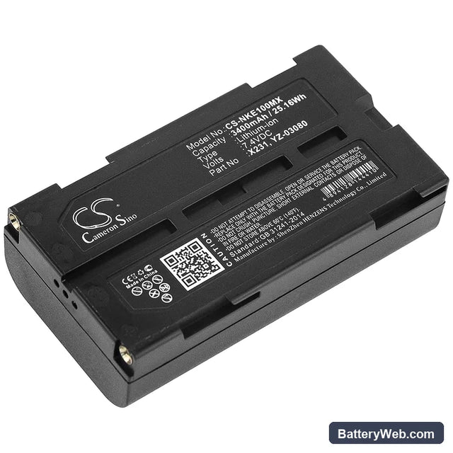Nihon Kohden WEE-1000 Replacement Battery, 7.4V, 3400mAh, Li-ion 1