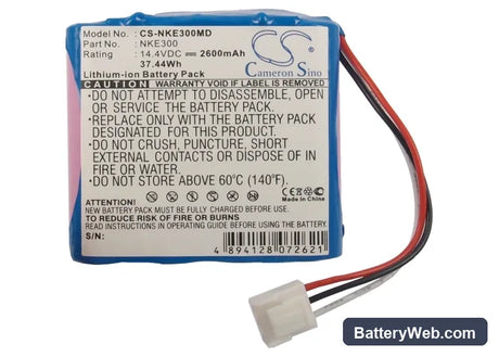 Nihon Kohden Edan SE-300A Replacement Battery, 14.4V, 2600mAh, Li-ion 5