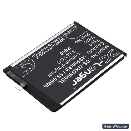 Nokia G50 Replacement Battery, 3.85V, 4950mAh, Li-Polymer 2