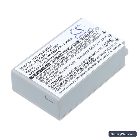NiKon 1 J5 Replacement Battery, 7.2V, 500mAh, Li-ion 1