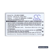 NiKon 1 J5 Replacement Battery, 7.2V, 500mAh, Li-ion 5