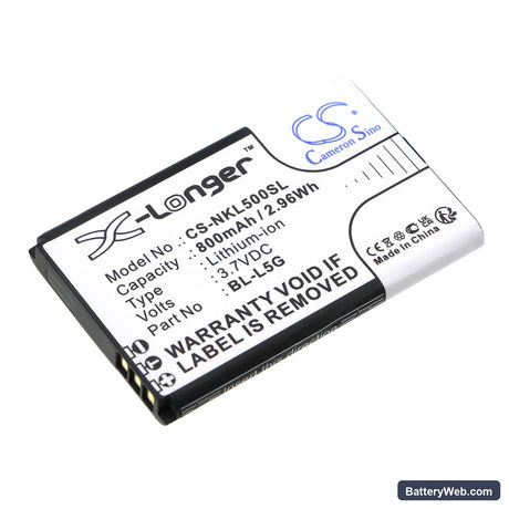 Nokia 105 4G (2021) Replacement Battery, 3.7V, 800mAh, Li-ion 1