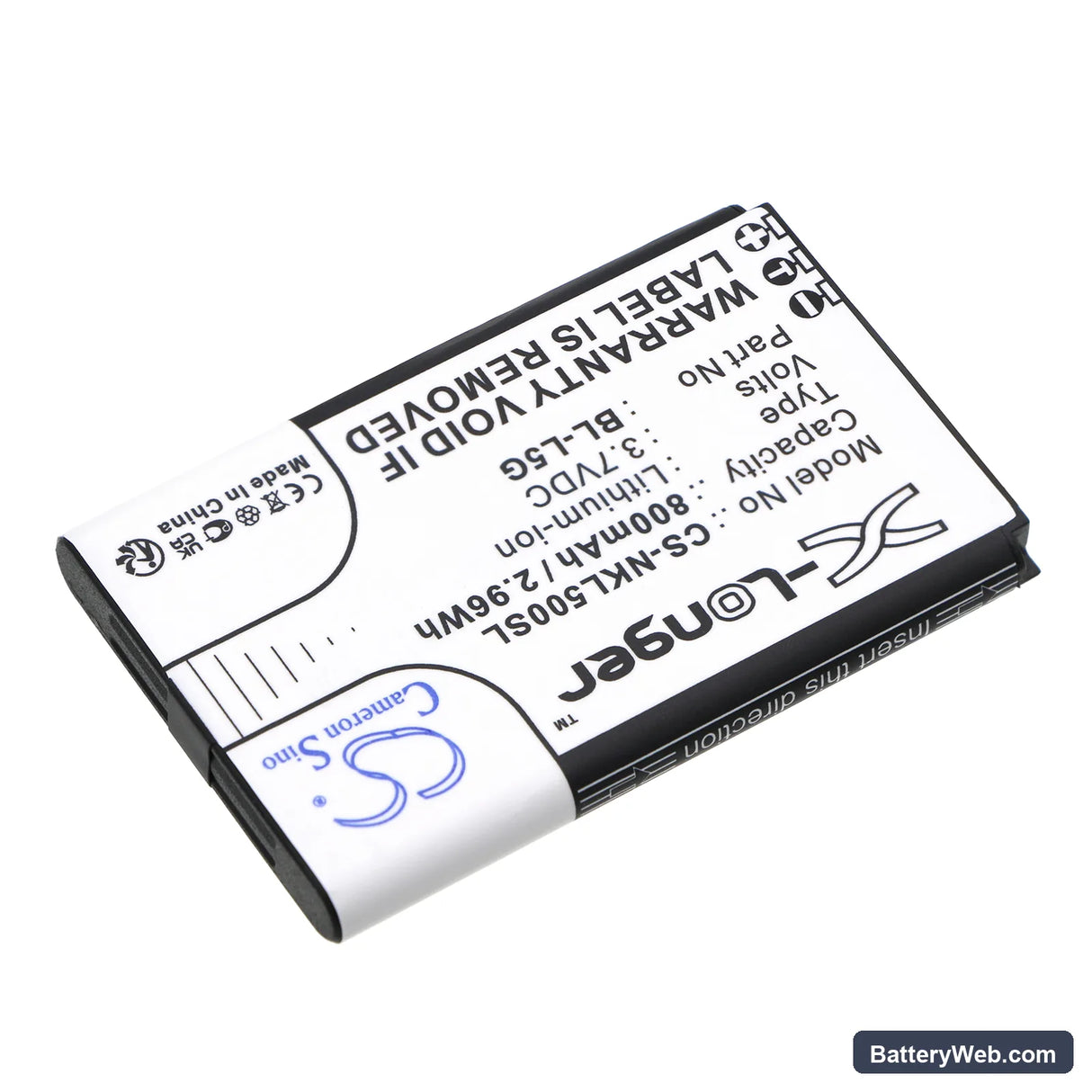 Nokia 105 4G (2021) Replacement Battery, 3.7V, 800mAh, Li-ion 2