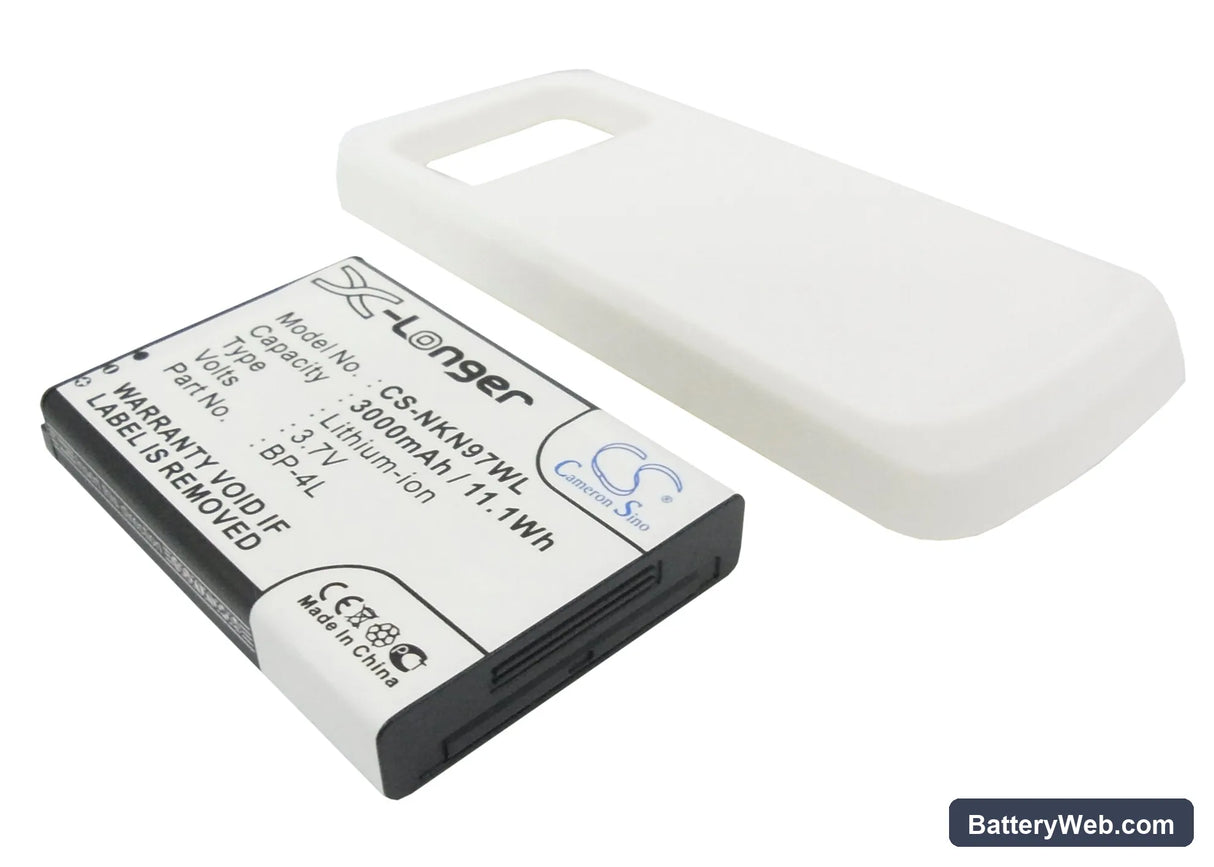 Nokia N97 Replacement Battery, 3.7V, 3000mAh, Li-ion 1