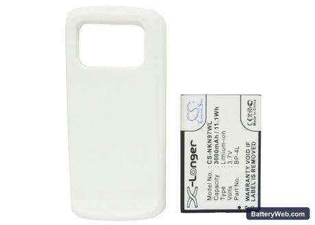 Nokia N97 Replacement Battery, 3.7V, 3000mAh, Li-ion 5