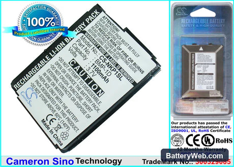Nokia 8810 Replacement Battery, 3.7V, 1100mAh, Li-ion 1