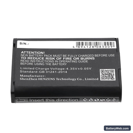 NiKon Coolpix P600 Replacement Battery, 3.8V, 1400mAh, Li-ion 3