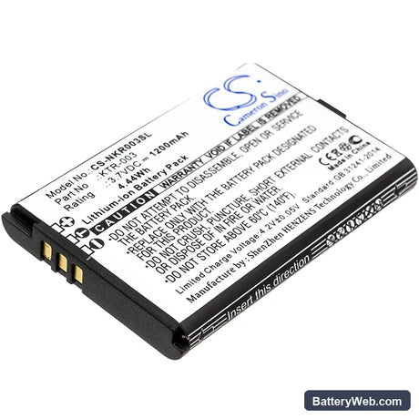 Nintendo NN3DS Replacement Battery, 3.7V, 1200mAh, Li-ion 1