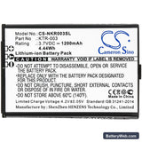 Nintendo NN3DS Replacement Battery, 3.7V, 1200mAh, Li-ion 3
