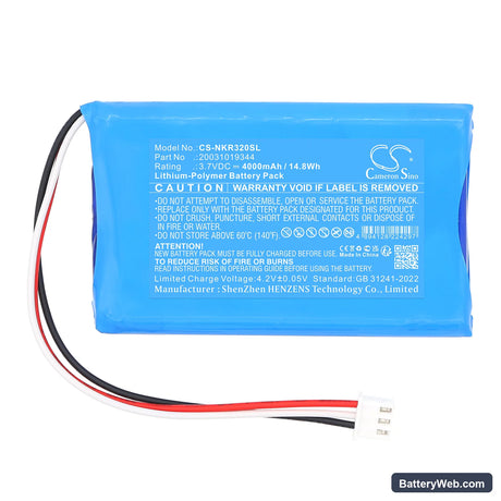 Novker AUA800 Replacement Battery, 3.7V, 4000mAh, Li-Polymer 3