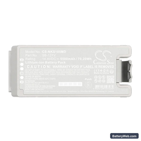 Nihon Kohden EMS-1052 Replacement Battery, 14.4V, 5500mAh, Li-ion 5