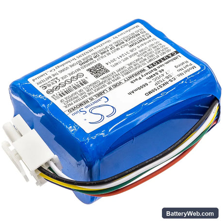 Nihon Kohden SVM-7501 Replacement Battery, 7.4V, 6600mAh, Li-ion 2