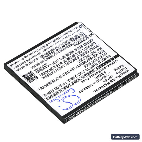 Nokia 1 Replacement Battery, 3.85V, 1800mAh, Li-ion 2