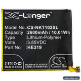 Nokia Nokia 3 Replacement Battery, 3.85V, 2600mAh, Li-Polymer 3