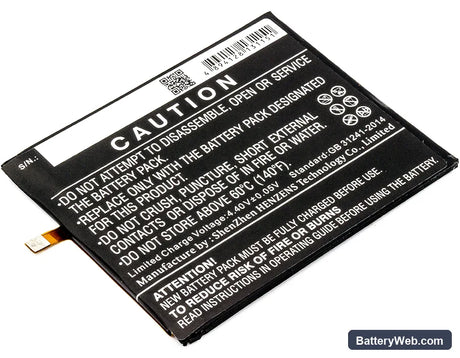 Nokia 6 Replacement Battery, 3.85V, 3000mAh, Li-Polymer 3