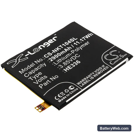 Nokia Nokia 5 Replacement Battery, 3.85V, 2900mAh, Li-Polymer 1