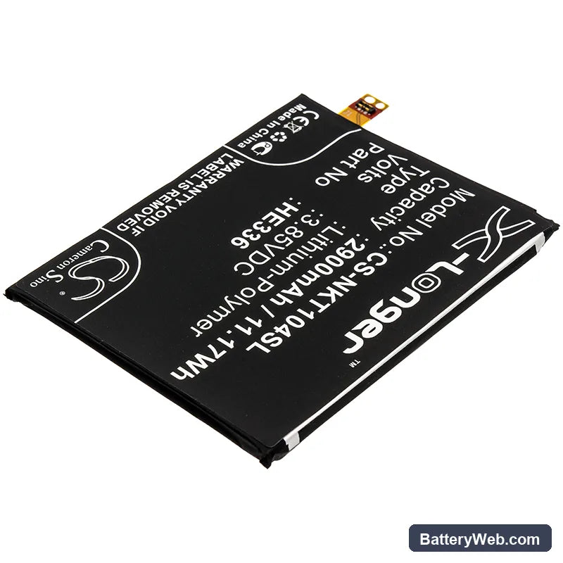 Nokia Nokia 5 Replacement Battery, 3.85V, 2900mAh, Li-Polymer 2