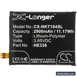 Nokia Nokia 5 Replacement Battery, 3.85V, 2900mAh, Li-Polymer 3