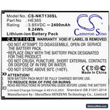 Nokia Nokia 1 Plus Replacement Battery, 3.85V, 2400mAh, Li-ion 3