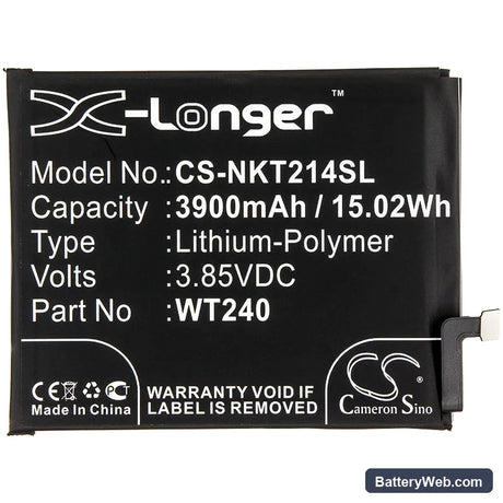 Nokia 2.3 Replacement Battery, 3.85V, 3900mAh, Li-Polymer 3