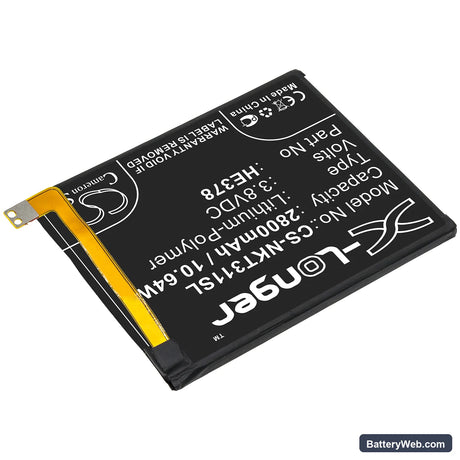 Nokia 3.1A Replacement Battery, 3.8V, 2800mAh, Li-Polymer 2