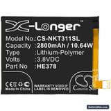 Nokia 3.1A Replacement Battery, 3.8V, 2800mAh, Li-Polymer 3