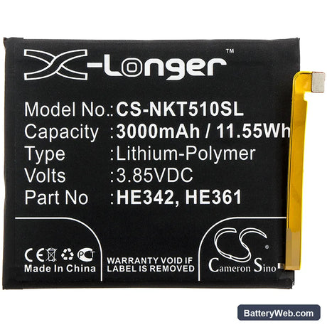 Casper VIA P3 Replacement Battery, 3.85V, 3000mAh, Li-Polymer 3
