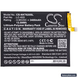 Nokia 6.2 Replacement Battery, 3.85V, 3400mAh, Li-Polymer 3