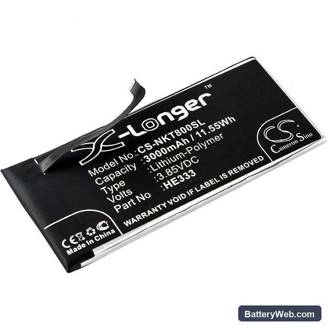 Nokia 8 Sirocco Replacement Battery, 3.85V, 3000mAh, Li-Polymer 1