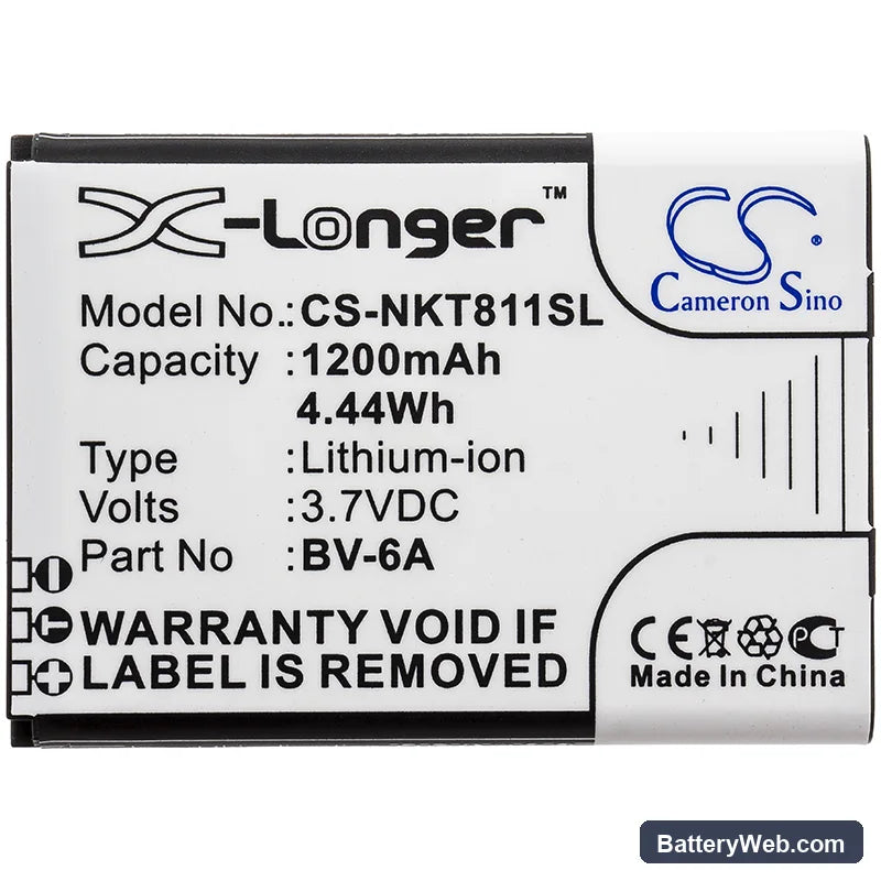 Nokia 8110 4G Replacement Battery, 3.7V, 1200mAh, Li-ion 3