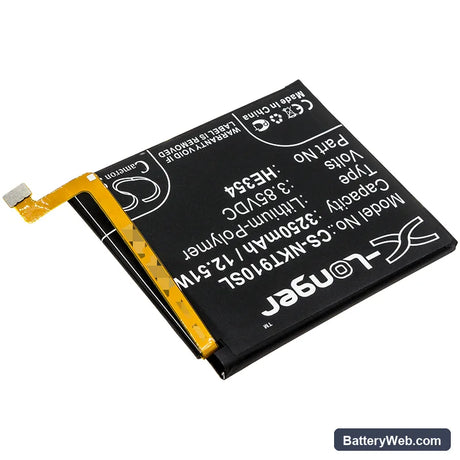 Nokia 9 PureView Replacement Battery, 3.85V, 3250mAh, Li-Polymer 2