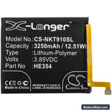 Nokia 9 PureView Replacement Battery, 3.85V, 3250mAh, Li-Polymer 3