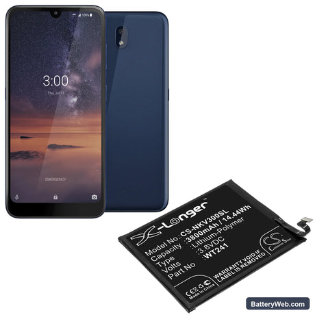 Nokia 3 V Replacement Battery, 3.8V, 3800mAh, Li-Polymer 5