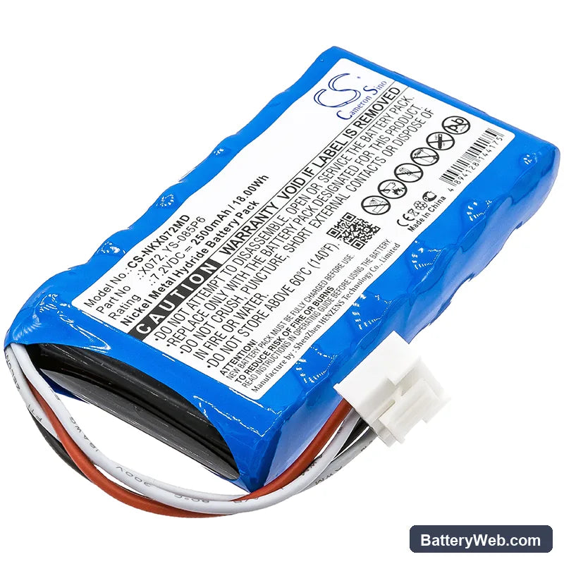 Nihon Kohden OLV-2700 Monitor Replacement Battery, 7.2V, 2500mAh, Ni-MH 1