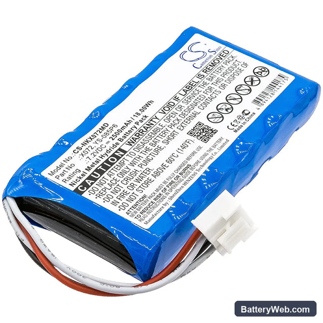 Nihon Kohden OLV-2700 Monitor Replacement Battery, 7.2V, 2500mAh, Ni-MH 1