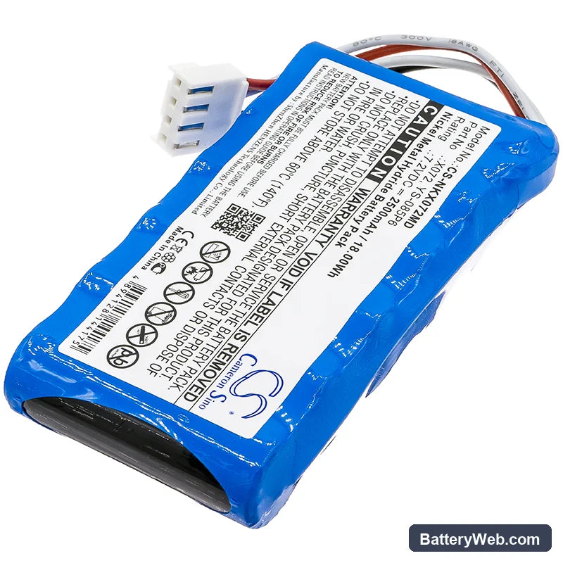 Nihon Kohden OLV-2700 Monitor Replacement Battery, 7.2V, 2500mAh, Ni-MH 2